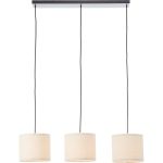 Brilliant Teddy Pendant Metal Textile Beige | Suitable for 3x E27
