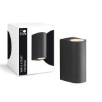 D'Lite Wall Light Vossem Black Up & Down| IP54 - Suitable For 2x GU10