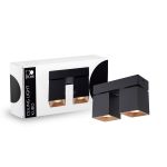 D'Lite Ceiling Light Kubo Black Tiltable and Rotatable | IP20 - Suitable for 2x GU10