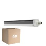 Multipack 4x Ledvance Waterproof Batten Damp Proof FLEX Throughwiring 42W 6800lm - 840 Cool White | IP66 - Replaces 2x 58W