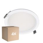 Multipack 4x Ledvance LED Downlight Comfort Opal White 30W/25W/20W 3600lm/3000lm/2400lm 100D - 930-940 CCT | Cutout 200mm - IP44 - Best Colour Rendering