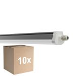 Multipack 10x Ledvance Waterproof Batten Damp Proof FLEX Throughwiring 34W 5600lm - 840 Cool White | 120cm - Replaces 2x36W