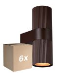 Multipack 6x Nordlux Kyklop Wall Light Aluminium Rusty  Up & Down | Suitable for 2x GU10