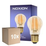 Multipack 10x Noxion Lucent Lustre LED E27 Filament Amber 4.5W 400lm - 822 Extra Warm White | Dimmable - Replaces 35W