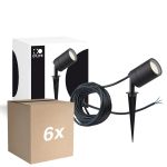 Multipack 6x D'Lite Spike Light Fuse Power Cable Black | IP65 - Suitable for 1x GU10 | incl. cable 2 Meter