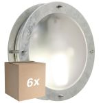 Multipack 6x Nordlux Malte Wall Light Galvanized Steel Grey | 240mm - IP54 - Suitable for E27