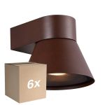 Multipack 6x Nordlux Kyklop Cone Wall Light Aluminium Rusty | Suitable for GU10