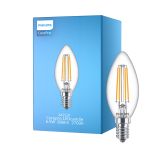 Philips Corepro LED Candle E14 Filament Clear 6.5W 806lm - 827 Extra Warm White | Replaces 60W