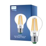 Philips MASTER LED Bulb Ultra Efficient E27 Pear Clear 4W 840lm - 827 Extra Warm White | Replaces 60W