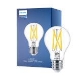 Philips Master LED E27 Pear Filament Clear 7.2W 1055lm - 922-927 Dim To Warm | Best Colour Rendering - Dimmable - Replaces 75W