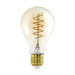 Eglo LED E27 Pear Amber Filament 7W 700lm - 820-830 Tunable White | Dimmable - Replaces 60W