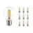 Multipack 10x Noxion Lucent Filament LED E27 Pear Clear 7W 806lm - 827 Extra Warm White | Dimmable - Replaces 60W