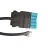 Noxion GST - Compatible Supply Cable Black - Male + Open Ends - 0,3m - 5 pole 0.75mm2