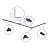 Bright Choice Rail Set 1-Phase L 1 x 2 Meter Black | incl. End Cap, Power Connector and L -Connector