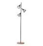Brilliant Standing Light Avia Metal Wood Black | 380mm - Suitable for 3x E14