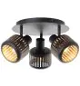 Brilliant Tyas Ceiling Light  Aluminium Metal Black Gold | 370mm -  Suitable for 3x E14