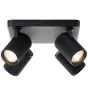 Brilliant Marty Ceiling Light Aluminium Sandy Black 20W 1400lm - 830 Warm White | Incl. 4x GU10