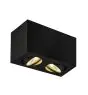 SLV Triledo Double Ceiling Light Aluminium Black 14W 1300lm 38D - 830 Warm White