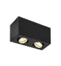 SLV Triledo Double Ceiling Light Aluminium Black | Suitable for 2x GU10 