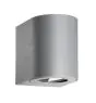 Nordlux Canto 2 Wall Light Aluminium Grey Up & Down - 10.6W 500lm - 830 Warm White | IP44