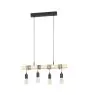Eglo Pendant Townshend Steel Wood Black Brown | IP20 - Suitable for 4x E27 