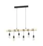 Eglo Pendant Townshend Steel Wood Black Brown | IP20 - Suitable for 6x E27 