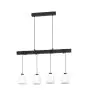 Eglo Pendant Townshend 8 Steel Wood Black | IP20 - Suitable for 4x E27 