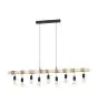 Eglo Pendant Townshend Wood Steel Brown Black | IP20 - Suitable for 9x E27 