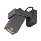 SLV Theo Bracket Wall Light Aluminium Anthracite | IP65 - Outdoor - Suitable for 1x GU10 Max. 7W - Dimmable