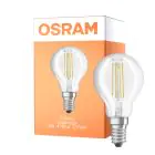 Osram Parathom Classic LED E14 Ball Filament Clear 4W 470lm - 827/840 Extra Warm White / Cool White | Relax and Active - Replaces 40W