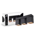 D'Lite Ceiling Light Kubo Black Tiltable and Rotatable | IP20 - Suitable for 3x GU10