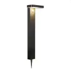 Nordlux Solar Pedestal Lamp Rica Square Stainless Steel Black 4.5W 380lm - 830 Warm White |Motion And Light Sensor