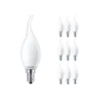 Multipack 10x Philips Corepro LED Candle E14 Bent-tip Frosted 2.2W 250lm - 827 Extra Warm White - Replaces 25W
