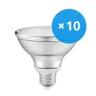 Multipack 10x Ledvance LED Spot E27 PAR30 10W 633lm 36D - 927 Extra Warm White | Best Colour Rendering - Dimmable - Replaces 75W