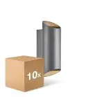 Multipack 10x Nordlux Nico Wall Light Aluminium Anthracite Up & Down | IP54 - Suitable for 2x GU10