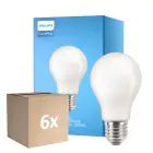 Multipack 6x Philips Corepro LED Bulb E27 Pear Frosted 10.5W 1521lm - 840 Cool White - Replaces 100W