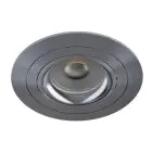 Noxion Recessed Spot Logic MR16 Tiltable Shiny Grey | 92mm - Cutout 80mm - IP20 - incl. GU10 Socket
