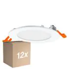 Multipack 12x Osram LED Downlight Recess Slim White 8W 550lm 110D - 830 Warm White | Cutout 120mm