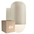 Multipack 6x Nordlux Heka Wall Light Aluminium Sanded |IP54 - Suitable for E27