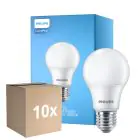 Multipack 10x Philips Corepro LED Bulb E27 Pear Frosted 4.9W 470lm - 840 Cool White | Replaces 40W