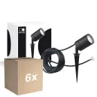 Multipack 6x D'Lite Spike Light Fuse Power Cable Black | IP65 - Suitable for 1x GU10 | incl. cable 2 Meter