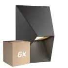 Multipack 6x Nordlux Pontio Wall Light Aluminium Black | IP54 - Suitable For 1x GU10
