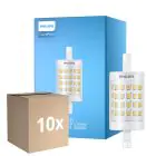 Multipack 10x Philips CorePro LED R7S Linear 78mm Clear 7W 1000lm - 840 Cool White | Replaces 60W