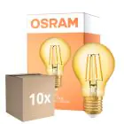 Multipack 10x Osram Vintage 1906 LED E27 Pear Filament Gold 7.5W 865lm - 825 Extra Warm White | Replaces 60W