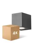 Multipack 4x D'Lite Wall Light Vrebos Black | IP54 - Suitable For 1x GU10