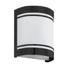 Eglo Wall Light Cerno Steel Black | IP44 - Suitable for 1x E27