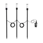Multipack 3x Eglo Spike Light Zancaro Aluminium Black 1W 130lm - 830 Warm White | IP44