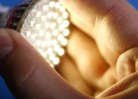 hand holds a LED