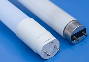 LED tubes with visible pins